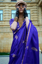 Satin Silk Saree With Blouse Piece